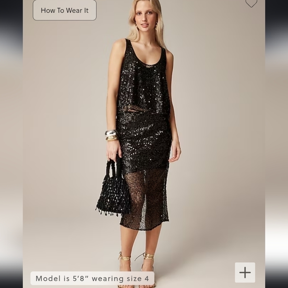 NWT Collection sequin midi skirt
